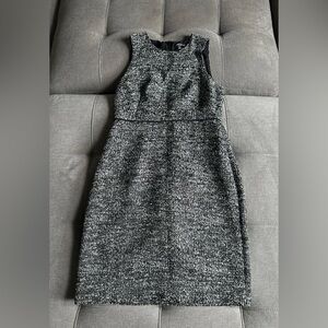 J. Crew Black and Gray Dress
